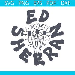 retro ed sheeran flowers svg ed world tour 2023 svg cricut file