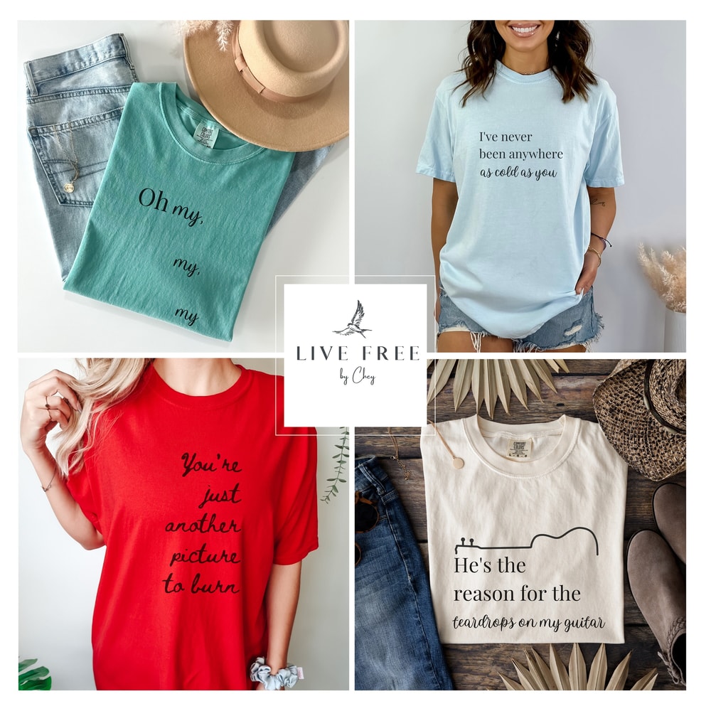 CUSTOM Taylor Swift Debut Album Lyrics Comfort Color Shirts for The Eras Tour Taylor Swiftees for Swifties Lyric Tshirts Customization Swift - 1.jpg
