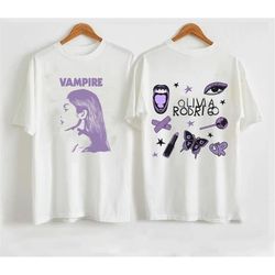 vampire tshirt, red shirt, vampire red shirt, olivia rodrigo shirt, album guts shirt, preorder guts new album merch, oli