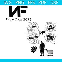 nf hope tour 2023 tracklist album svg cutting digital file