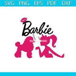 barbie kiss svg cute barbie movie baby doll svg digital file