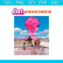funny barbenheimer barbie driving car png silhouette file