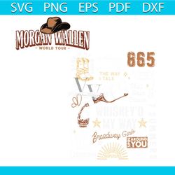 vintage wallen western morgan wallen world tour svg file