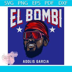 adolis garcia el bombi svg texas ranger svg cutting digital file