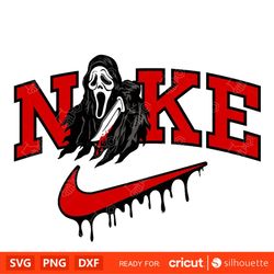 Nike Scream Svg, Ghostface Svg, Halloween Svg, Horror Movie Svg, Cricut, Silhouette Vector Cut File
