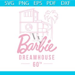 vintage barbie dreamhouse 60th svg graphic design file