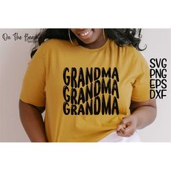 Grandma SVG Mother's Day SVG Retro Wave Png Cricut Gift For Grandma Digital Shirt Design Download Cutting Files Png Subl