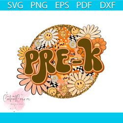 retro back to school pre k svg graphic design file