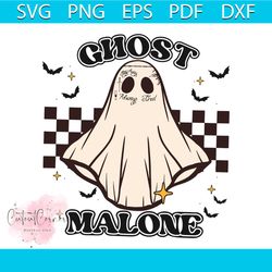 cute ghost malone funny halloween svg graphic design file