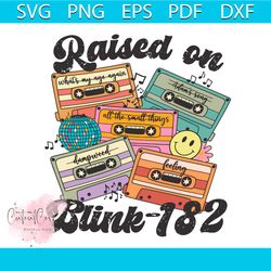 raised on blink 182 svg music cassette tape svg digital file