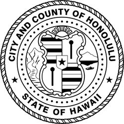 seal of honolulu hawaii vector file for laser engraving, cnc router, cutting, engraving file