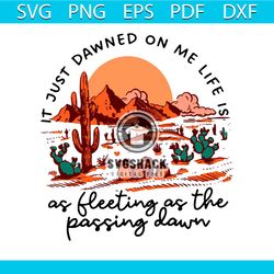 zach bryan it just dawned on me svg cutting digital file