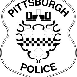 police badge pittsburgh vector file for laser engraving, cnc router, cutting, engraving file