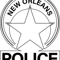 new orleans police patch vector file for laser engraving, cnc router, cutting, engraving file