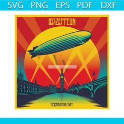 led zeppelin band vintage svg celebration day album svg