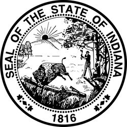 state seal of indiana vector file 2 for laser engraving, cnc router, cutting, engraving file