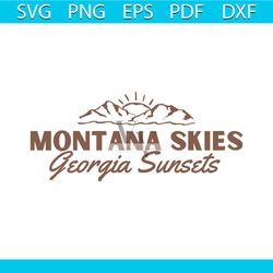 montana skies georgia sunsets svg jonas brothers band svg