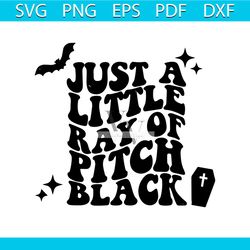 just a little ray of pitch black svg silhouette cricut files