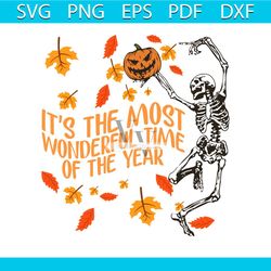 the most wonderful time of the year dancing skeleton svg