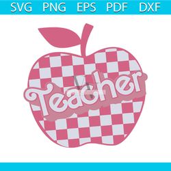 checkered teacher svg kindergarten teacher svg file for cricut