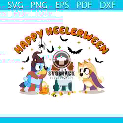 vintage bluey halloween svg happy heelerween svg cricut file
