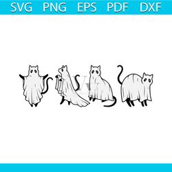 funny cat halloween svg ghost halloween svg digital file