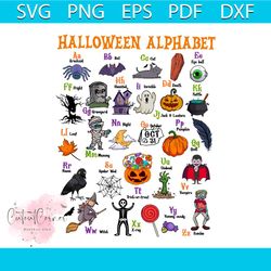 halloween alphabet funny teacher halloween svg cricut file