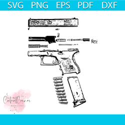 vintage in glock we trust svg gun control svg cutting file
