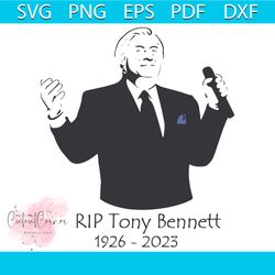 rip tony bennett legend singer 1926 2023 svg cutting file