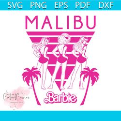retro barbie malibu svg barbie beach vibes svg cricut file