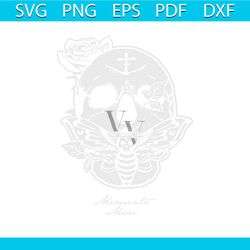 memento mori tour svg floral skull svg graphic design file