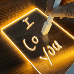 creative note board creative led night light usb message board holiday light with pen gift for children girlfriend decor