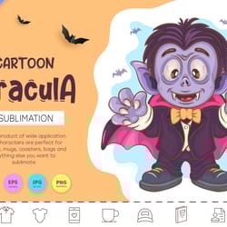 cartoon dracula. crafting, sublimation.