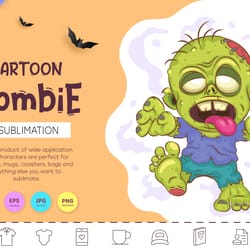 cartoon zombie. crafting, sublimation.