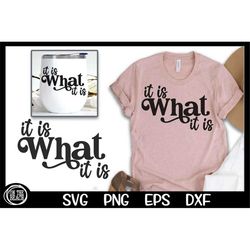 It Is What It Is SVG Cut File Sublimation Sassy Inspirational Tumbler PNG Download Retro Cricut Vector Image What It Is