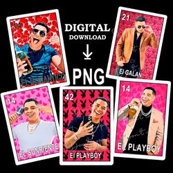 eduin caz grupo firme loteria card png digital download file, sublimation