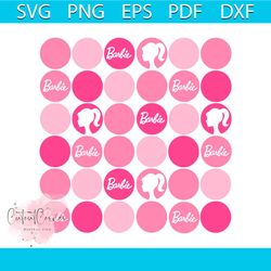 retro barbie pink girl doll svg barbie girl svg cricut file