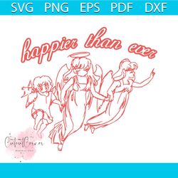 happier than ever billie music album svg digital cricut file