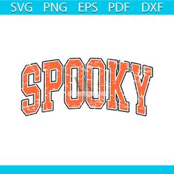 retro spooky varsity autumn halloween svg digital cricut file