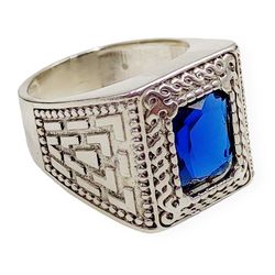 men's massive ring code 701170ym, completely 925 sterling silver, cubic zirconia