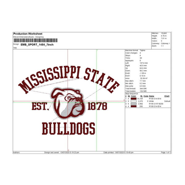 Ms State Designs Mississippi State Bulldogs embroidery design, NCAA Logo Embr | Inspire ...