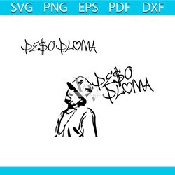 vintage signature peso pluma rapper svg digital cricut file