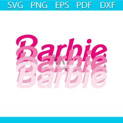 vintage barbie pink text svg barbie movie svg digital file