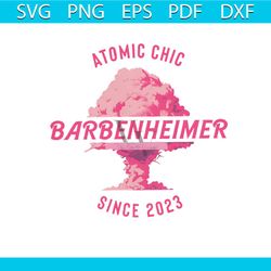atomic chic barbenheimer funny png sublimation download