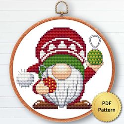 Christmas Gnome Cross Stitch Pattern