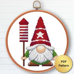 Christmas Gnome Cross Stitch Pattern