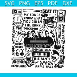 fall out boy so much for tour dust svg cutting digital file