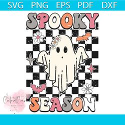 groovy cute ghost spooky season svg graphic design file