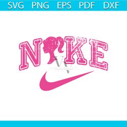 sportive pink girl svg nike barbie girl svg cutting digital file