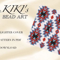 Lighter Cover pattern Peyote Pattern, bead pattern for BIC MAXI LIGHTER COVER Aztec 1 beading pattern in PDF